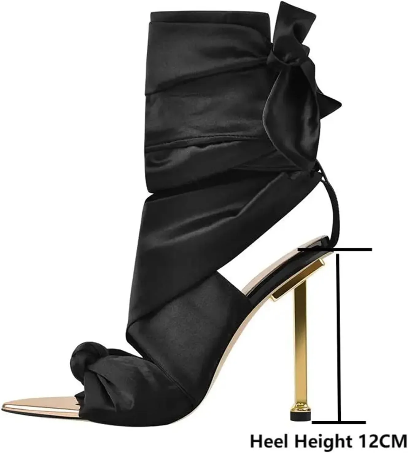 Women's Satin Knot Sandals - Gladiator Party Stiletto High Heels