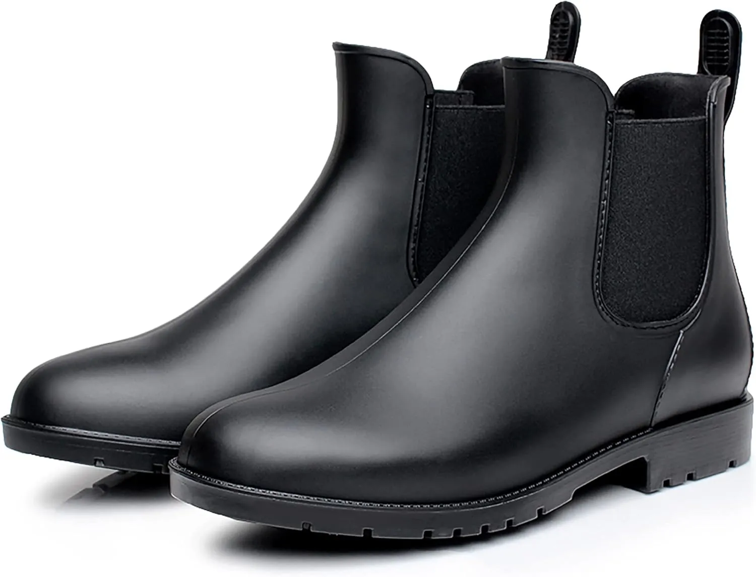 Women's Short Rain Boots Waterproof Anti Slip Rubber Ankle Chelsea Booties