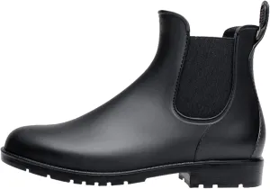 Women's Short Rain Boots Waterproof Anti Slip Rubber Ankle Chelsea Booties