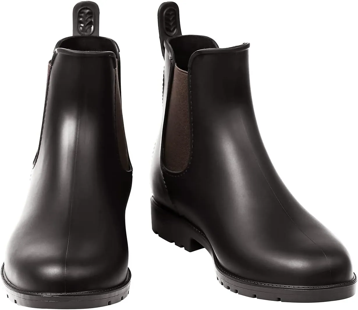 Women's Short Rain Boots Waterproof Anti Slip Rubber Ankle Chelsea Booties