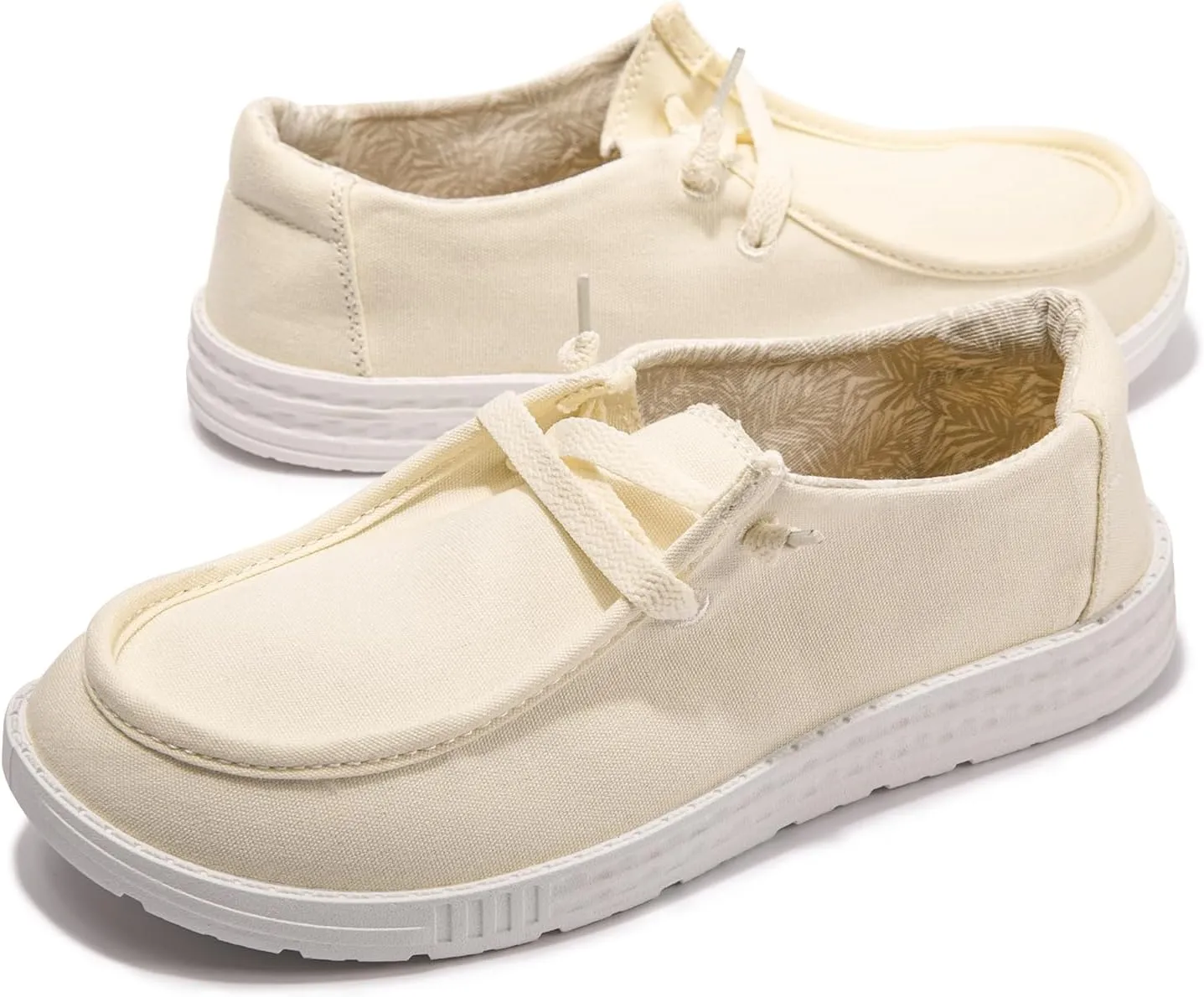 Women's Slip On Canvas Loafers - Breathable Low Top Casual Sneakers for Walking, Outdoor & Travel - Anti-Slip Comfort Shoes with Lightweight EVA Sole