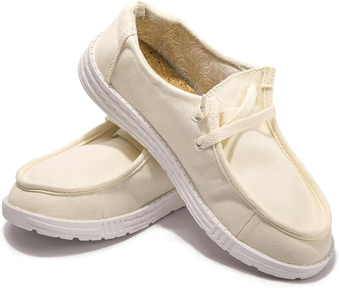 Women's Slip On Canvas Loafers - Breathable Low Top Casual Sneakers for Walking, Outdoor & Travel - Anti-Slip Comfort Shoes with Lightweight EVA Sole