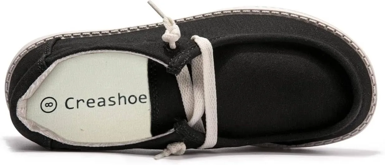 Women's Slip On Canvas Loafers - Breathable Low Top Casual Sneakers for Walking, Outdoor & Travel - Anti-Slip Comfort Shoes with Lightweight EVA Sole