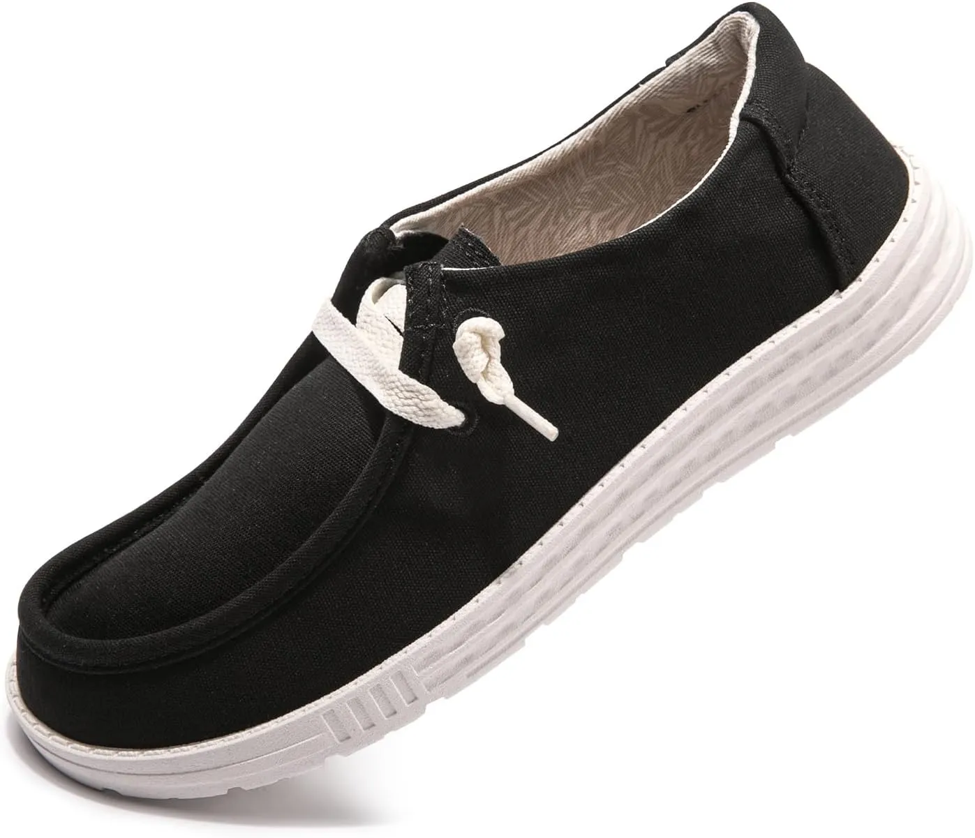 Women's Slip On Canvas Loafers - Breathable Low Top Casual Sneakers for Walking, Outdoor & Travel - Anti-Slip Comfort Shoes with Lightweight EVA Sole