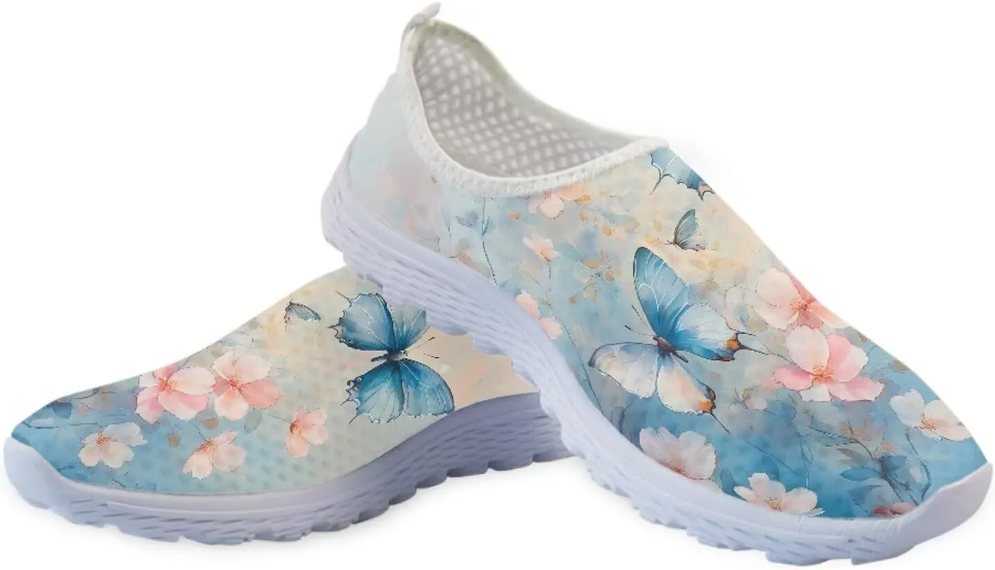 Womens Slip on Walking Shoes Comfort Lightweight Breathable Non-Slip Mesh Casual Tennis Running Sneakers