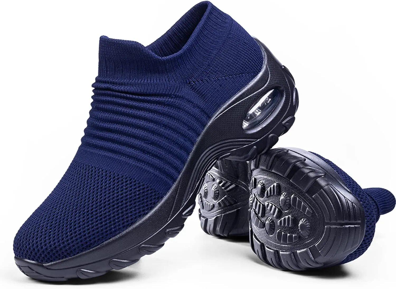 Women's Walking Shoes Sock Sneakers - Mesh Slip On Air Cushion Lady Girls Modern Jazz Dance Easy Shoes Platform Loafers