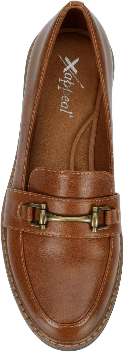XAPPEAL Nellie - Women's Chunky Lug Sole Two-Tone Penny Loafers