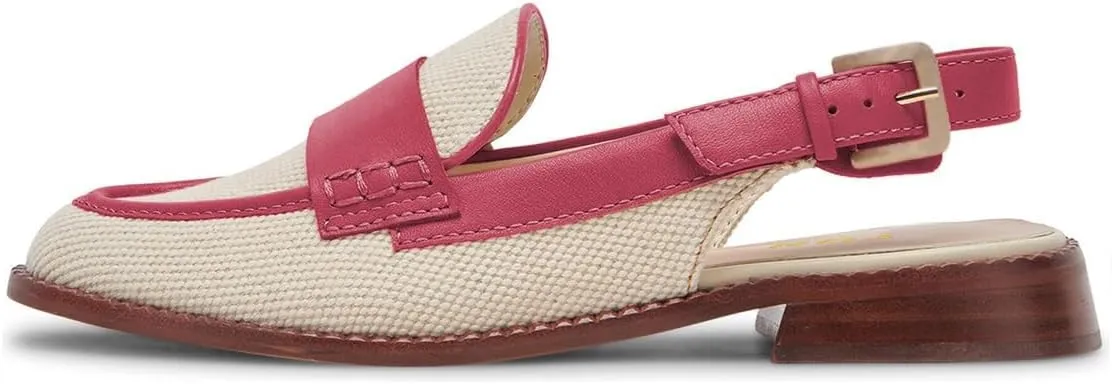 YDN Women Buckle Slingback Pumps Slip On Loafers Block Low Heels Closed Round Toe Dressy Shoes Office Size 4-16 US