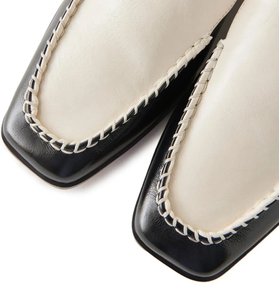 YDN Women Chic Chunky Low Heel Loafer Closed Square Toe Slip On Fashion Office Lady Formal Dress Shoe Size 4-16 US