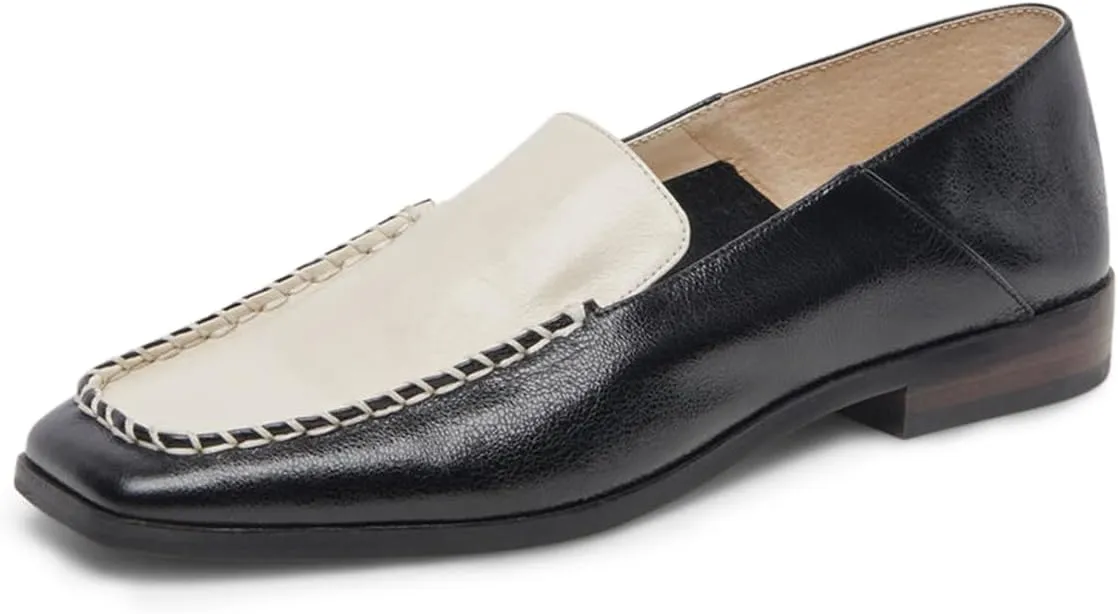 YDN Women Chic Chunky Low Heel Loafer Closed Square Toe Slip On Fashion Office Lady Formal Dress Shoe Size 4-16 US