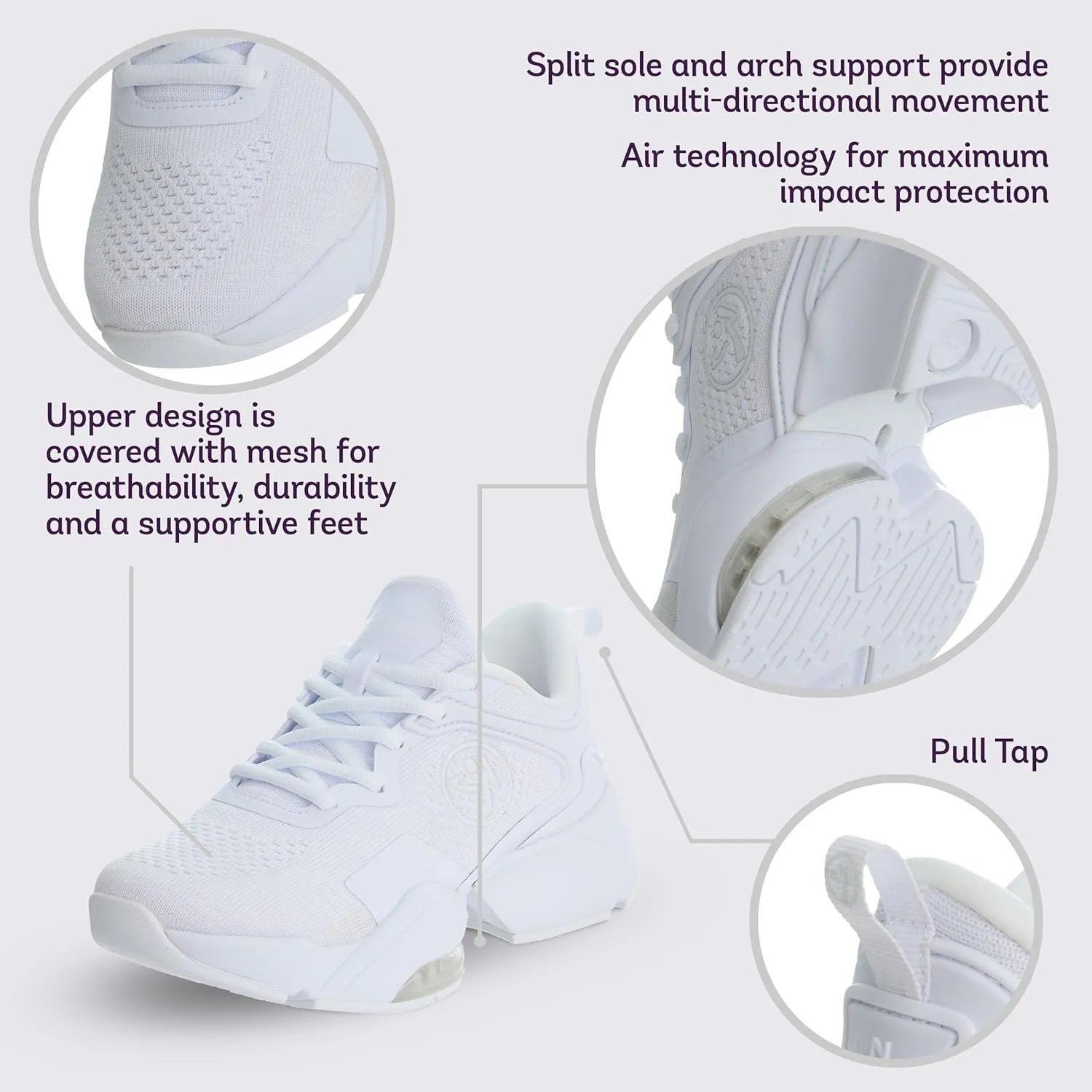 ZUMBA Shoes for Women, Air Stomp Remix II - Workout Shoes for Women, Gym or Dance Sneakers, Enhanced Comfort, Arch Support, Breathable Mesh, Durable & Impact-Absorbing