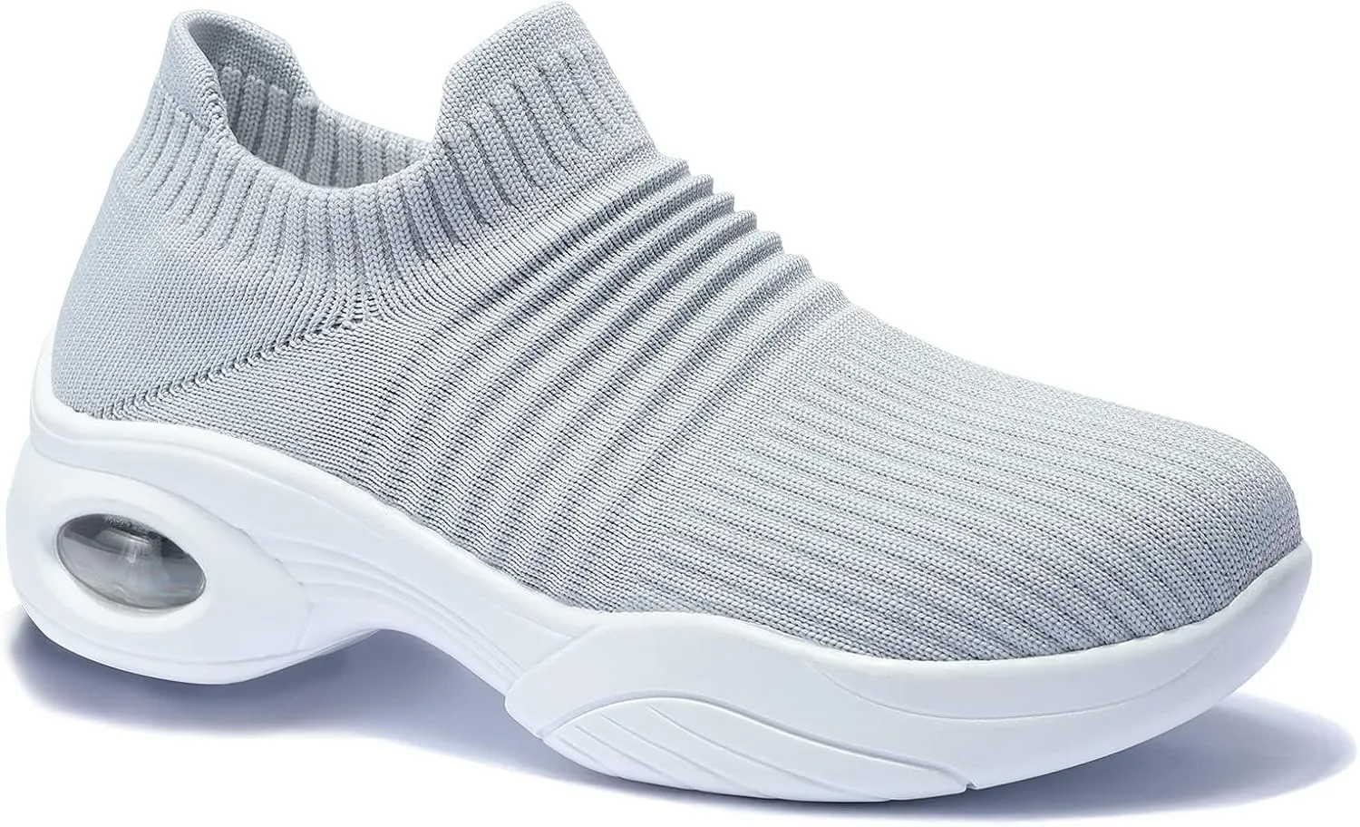 ZZS Women's Walking Shoes Sock Sneakers Mesh Slip On Air Cushion Nurse Shoes Platform Loafers